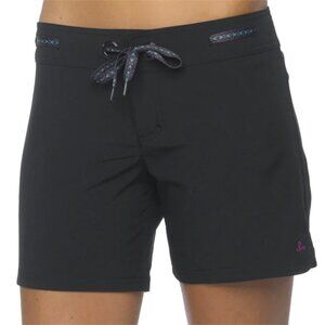 Prana Black Recycled Polyester Blend Silvana Boardshorts
